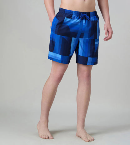 Speedo Men's 4 Way Comfort Stretch Essential Printed Watershorts With Side Pockets - Periwinkle Blue | Buy Watershorts Online in India – InstaSport