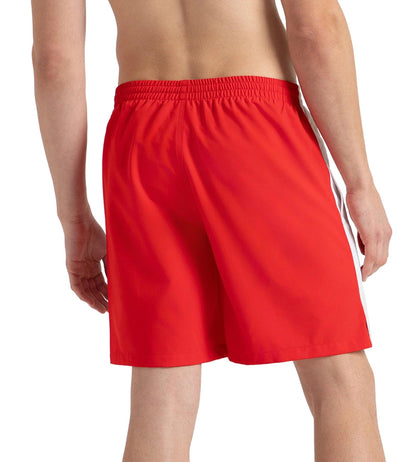 Speedo Men's 4 Way Comfort Stretch Steep Volley Watershorts With Side Pockets - High Risk Red & White - Watershorts | Speedo | InstaSport