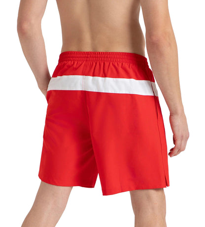 Speedo Men's 4 Way Comfort Stretch Volley Watershorts With Side Pockets - High Risk Red & White - Watershorts | Speedo | InstaSport