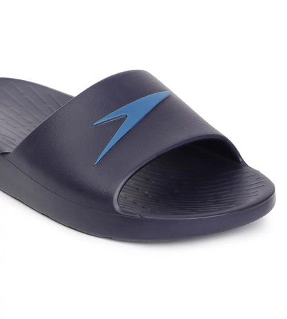 Speedo Men's Single Colour Slides - True Navy & Blue Flame - Single Colour Slides | Speedo | InstaSport