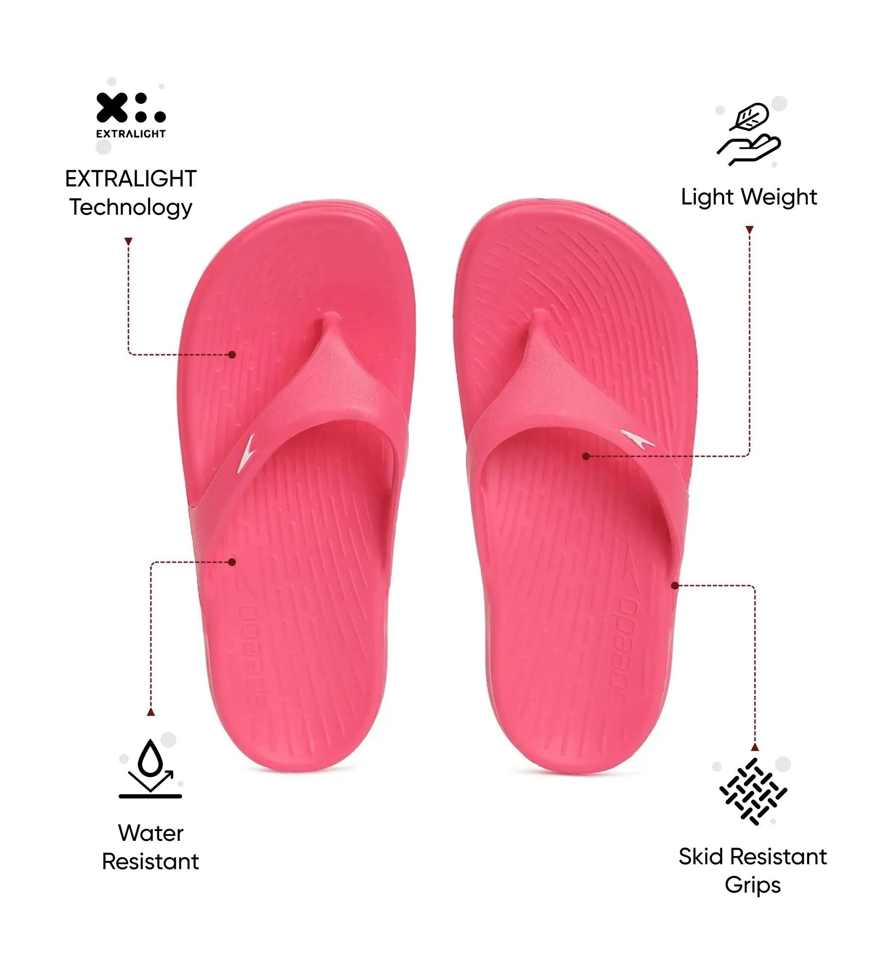 Speedo Unisex Junior's Single Colour Flip Flops For Boys and Girls - Raspberry Fill & White - Single Colour Flip Flops | Speedo | InstaSport