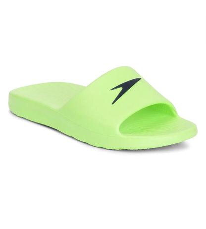 Speedo Unisex Junior's Single Colour Slides For Boys and Girls - Bright Zest & True Navy - Single Colour Slides | Speedo | InstaSport