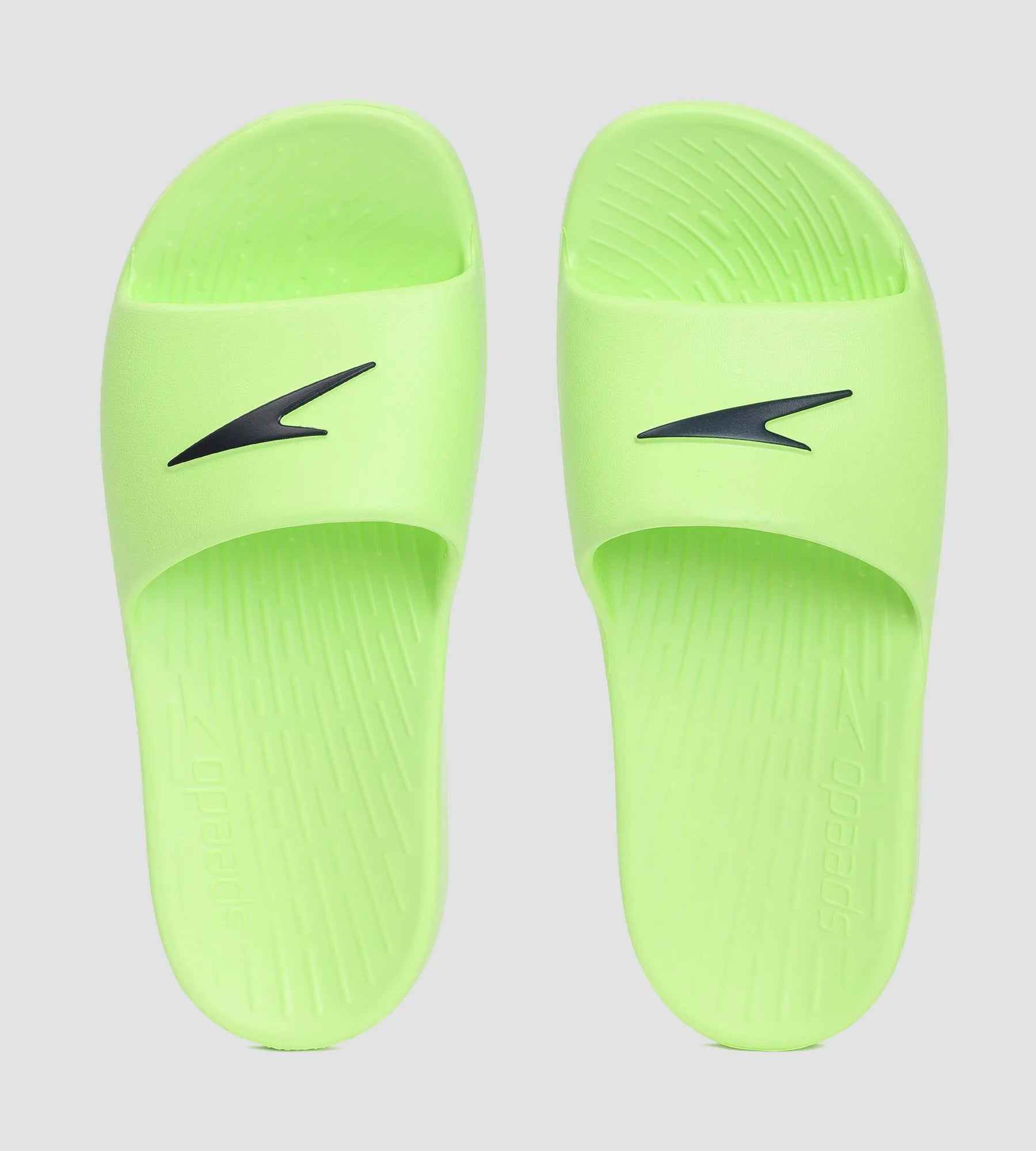Speedo Unisex Junior's Single Colour Slides For Boys and Girls - Bright Zest & True Navy | Buy Single Colour Slides Online in India – InstaSport