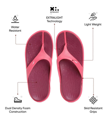 Speedo Women's Dual Colour Flip Flops - Deep Plum & Cinder Rose - Dual Colour Flip Flops | Speedo | InstaSport