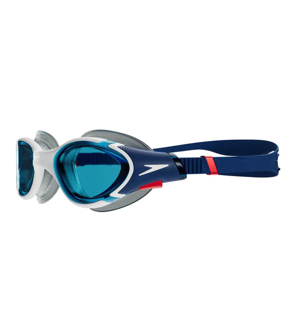 Speedo Unisex Adult Biofuse 2.0 Clear - Lens Swim Goggles- Blue& White - InstaSport