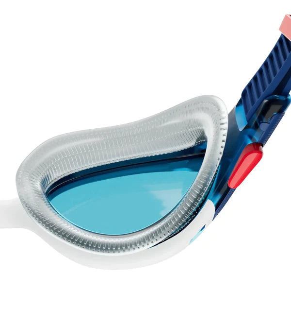 Speedo Unisex Adult Biofuse 2.0 Clear - Lens Swim Goggles- Blue& White - InstaSport