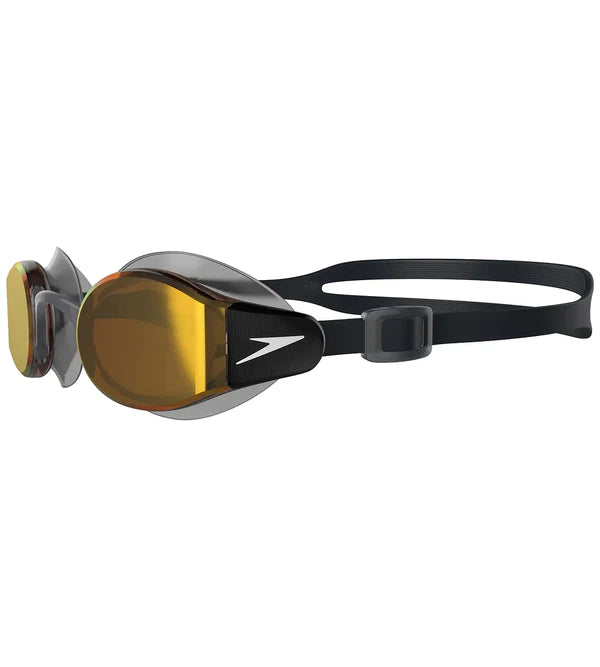 Speedo Unisex Adult Mariner Pro Mirror - Lens Swim Goggles - Black & Orange - InstaSport