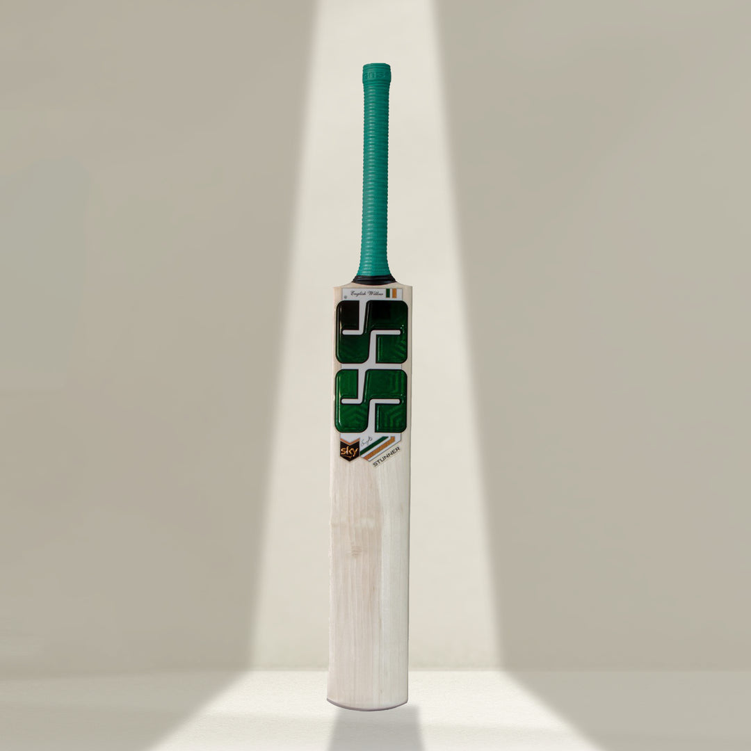SS SKY Stunner English Willow Cricket Bat – SH (Green) - InstaSport
