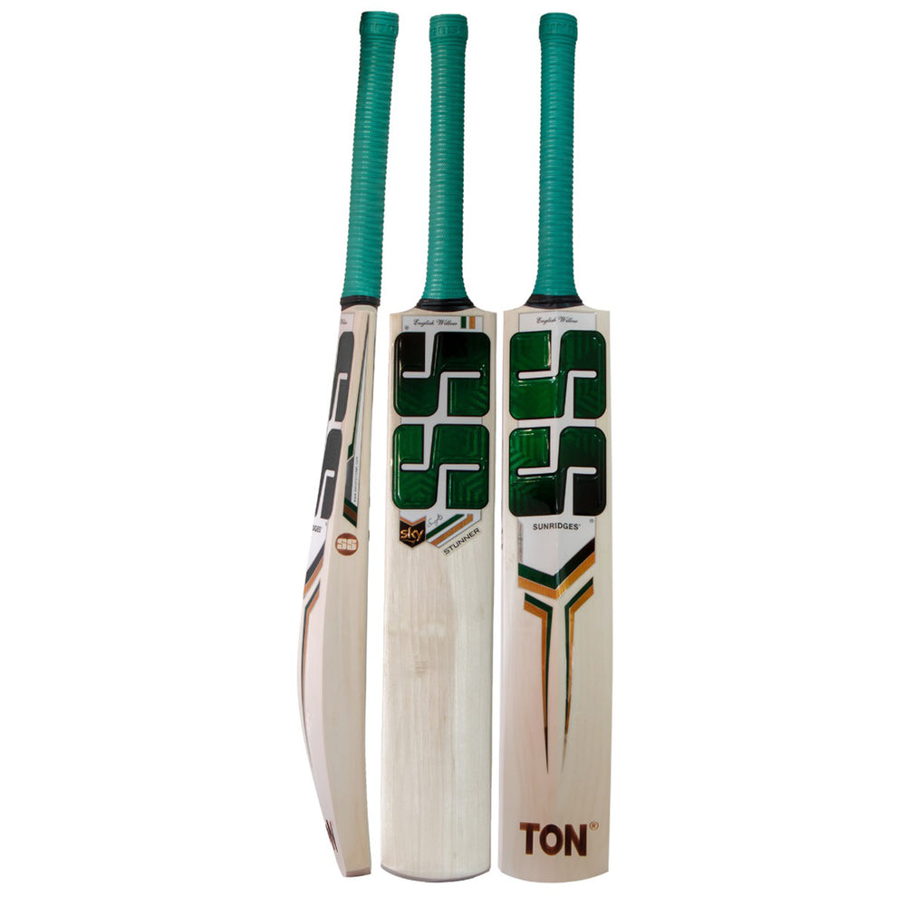 SS SKY Stunner English Willow Cricket Bat – SH (Green) - InstaSport