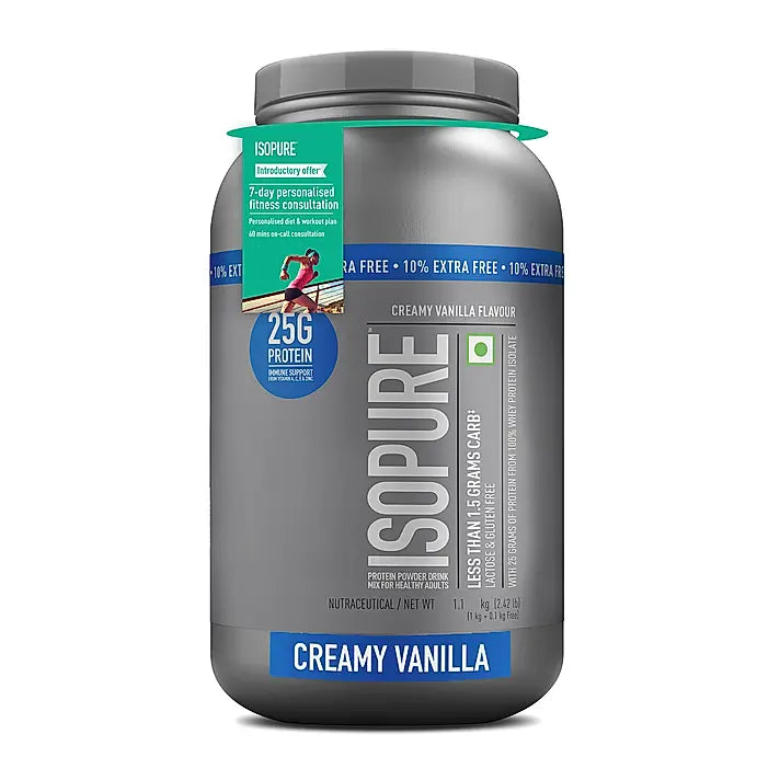 Isopure Low Carb 100% Whey Protein Isolate Powder - Creamy Vanilla